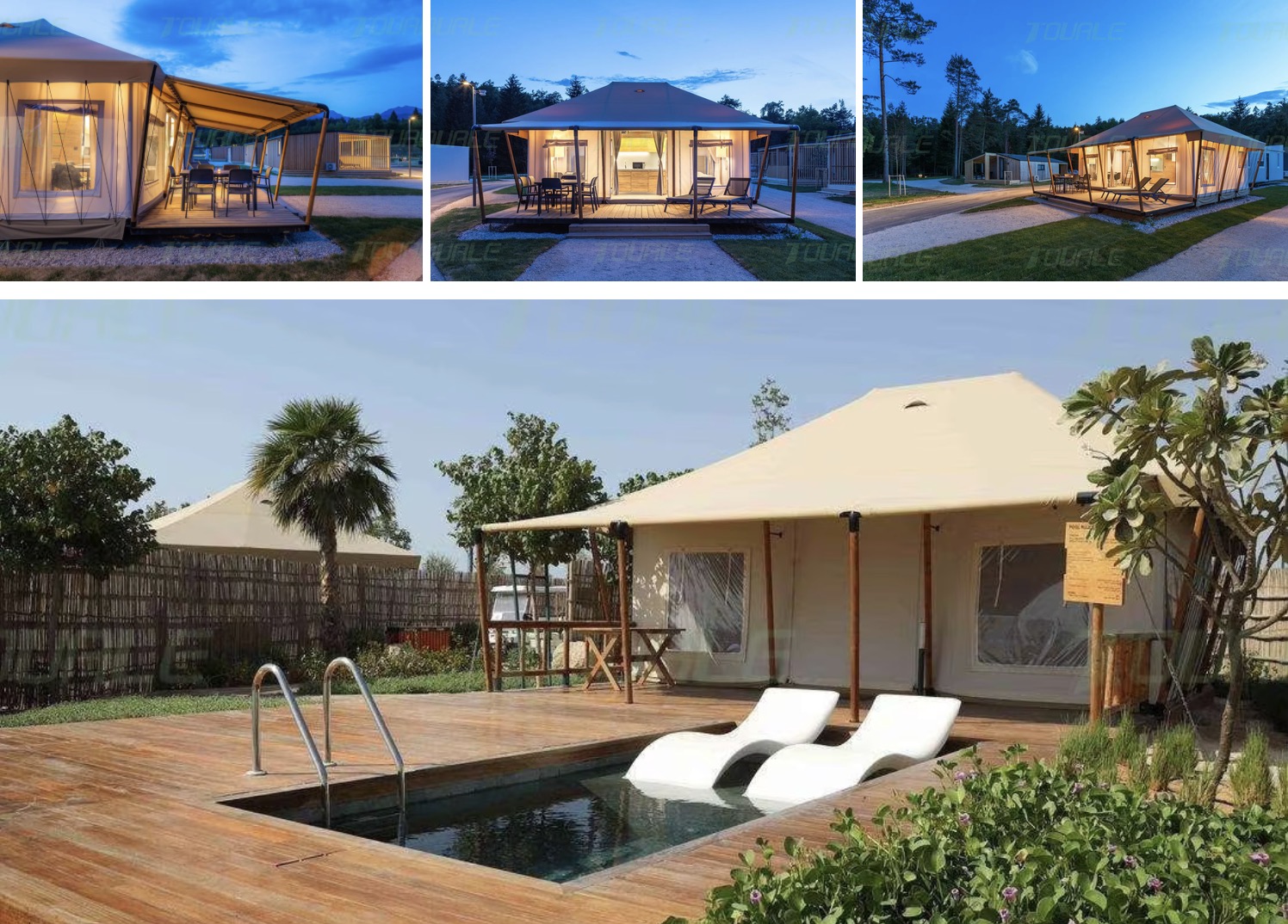 2025 new design luxury safari tent kt 4 luxury hotel tent glamping for resort