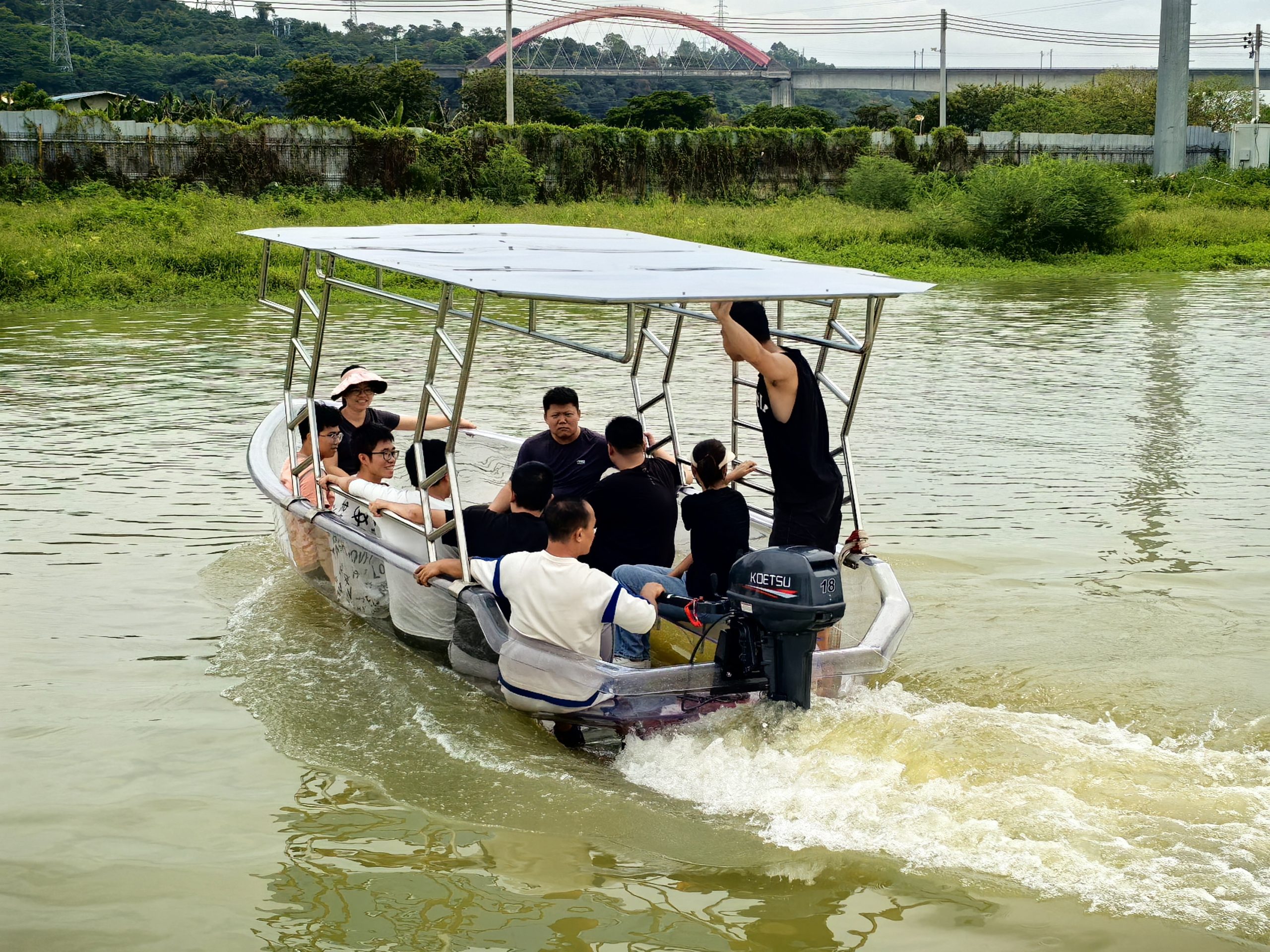 10 15 persons seats large clear boat transparent boat