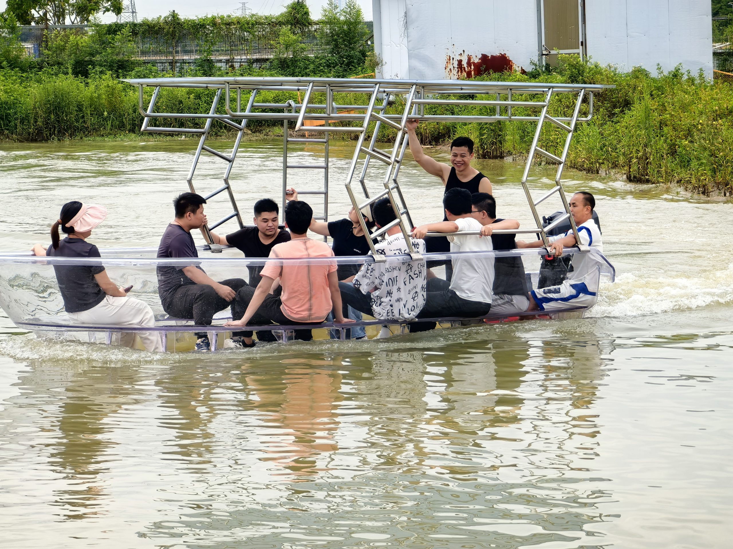 10 15 persons seats large clear boat transparent boat