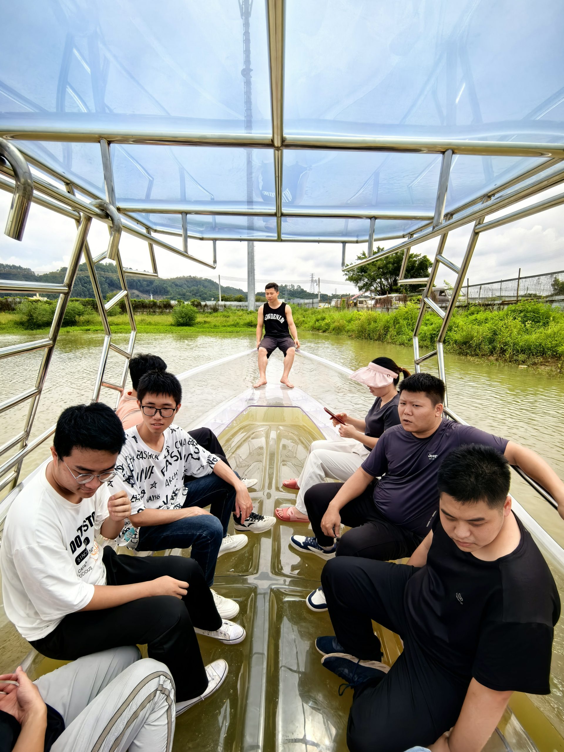 10 15 persons seats large clear boat transparent boat