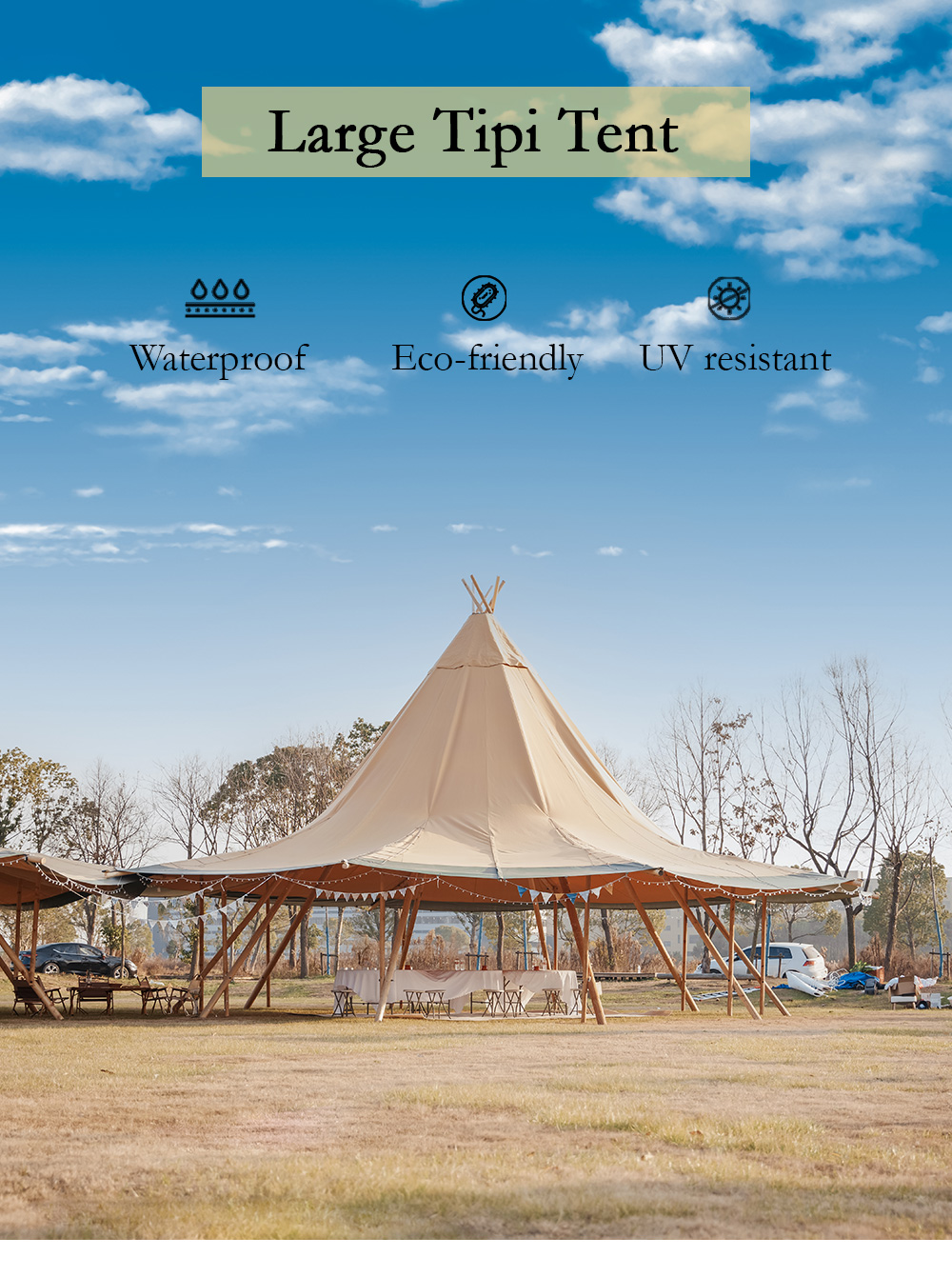 glamping big wedding tipi tent event teepee tent for party