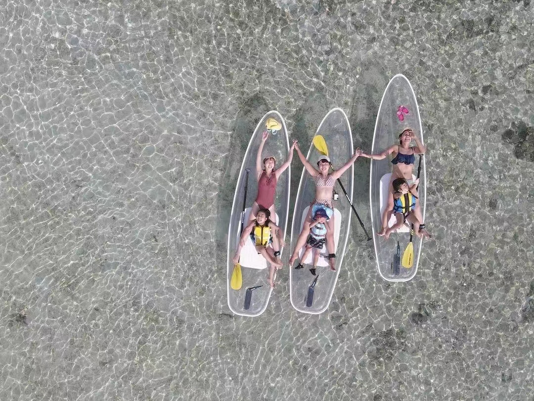 100% transparent paddle board clear paddle board