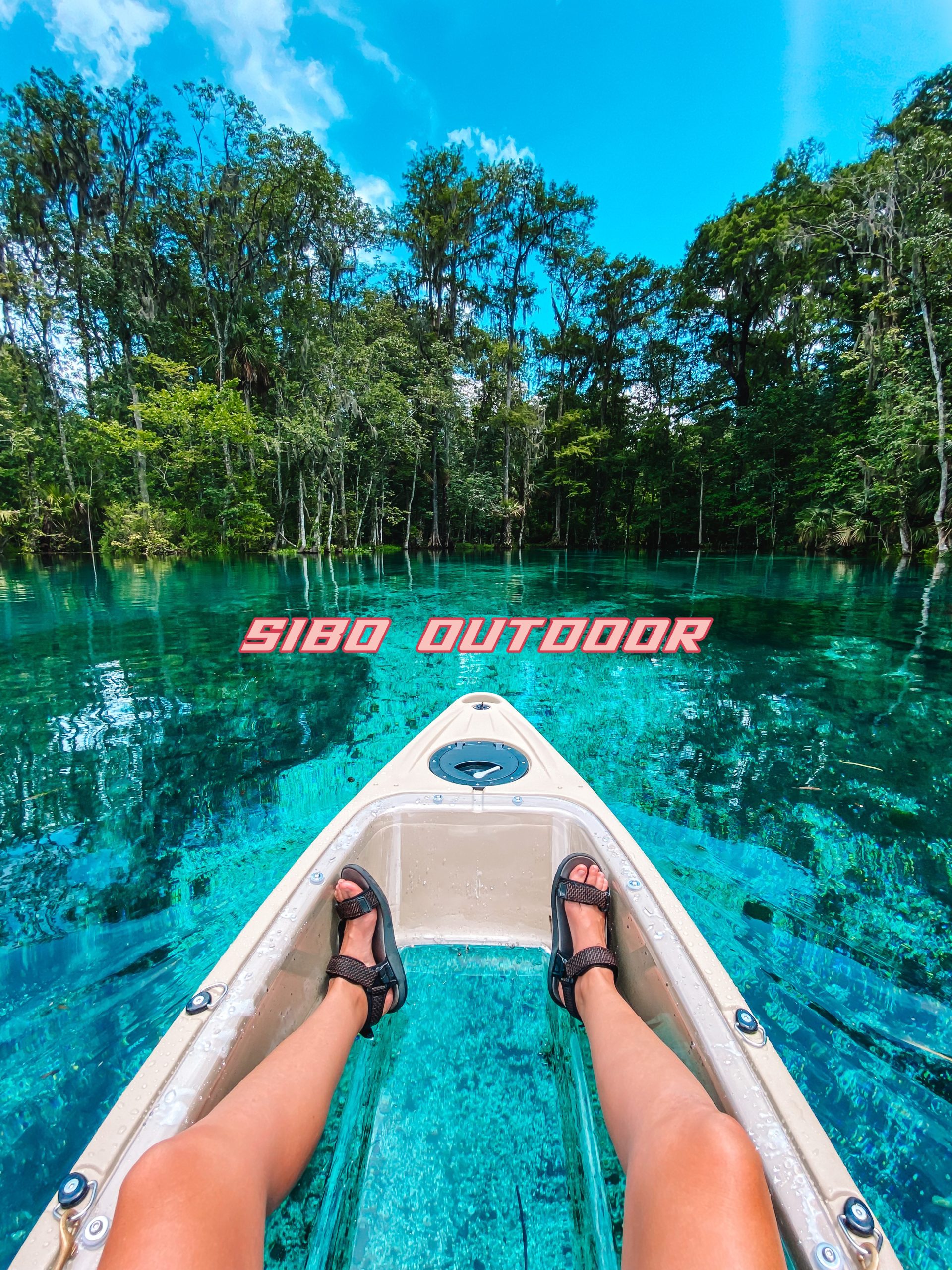 single seater transparent bottom kayak clear bottom kayak