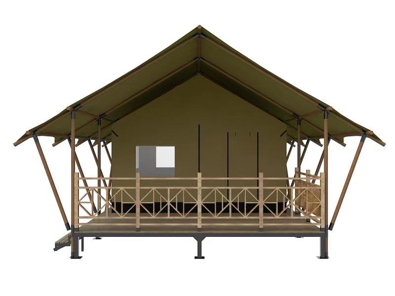 outdoor waterproof wood frame luxury glamping tent hotel tent camping tent