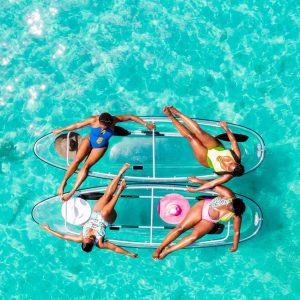 double seater 100% transparent kayak clear kayak canoe kst 4a