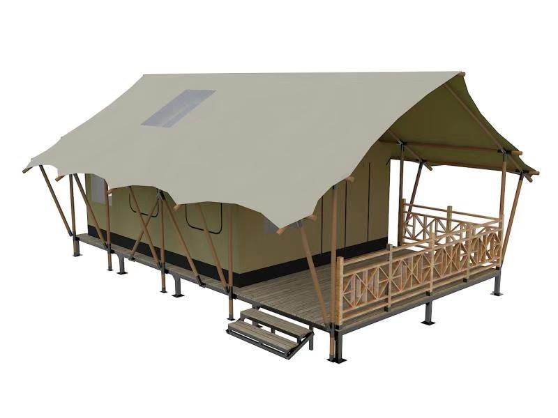 outdoor waterproof wood frame luxury glamping tent hotel tent camping tent