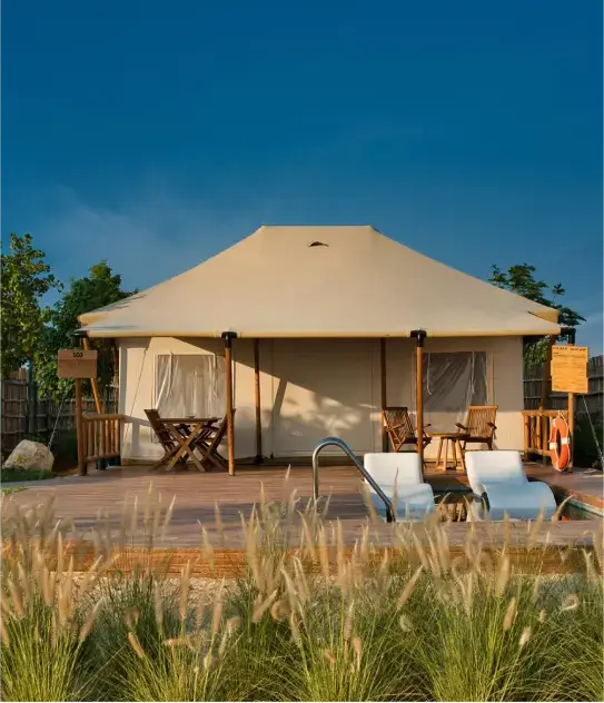 2025 new design luxury safari tent kt 4 luxury hotel tent glamping for resort