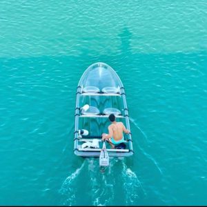 6 seater large clear boat transparent boat