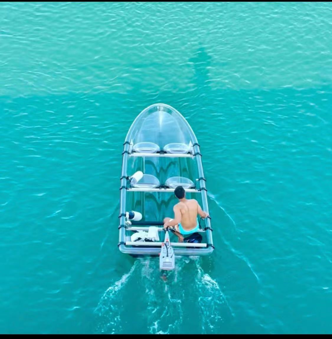 6 seater large clear boat transparent boat