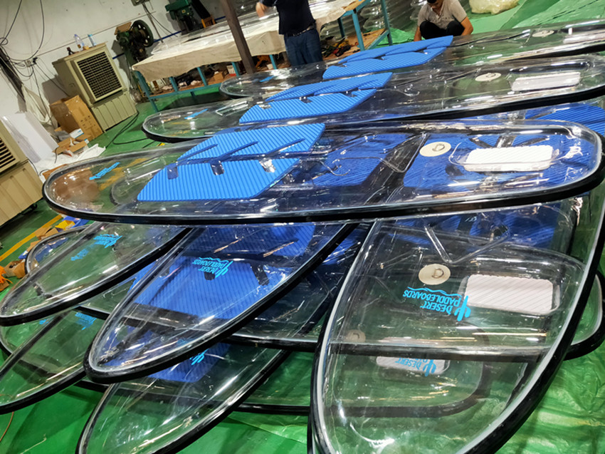 100% transparent paddle board clear paddle board kst 10