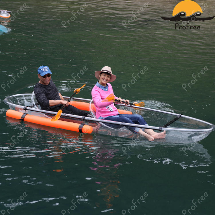 double seater 100% transparent kayak clear kayak canoe kst 4a