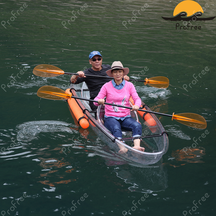 double seater 100% transparent kayak clear kayak canoe kst 4a