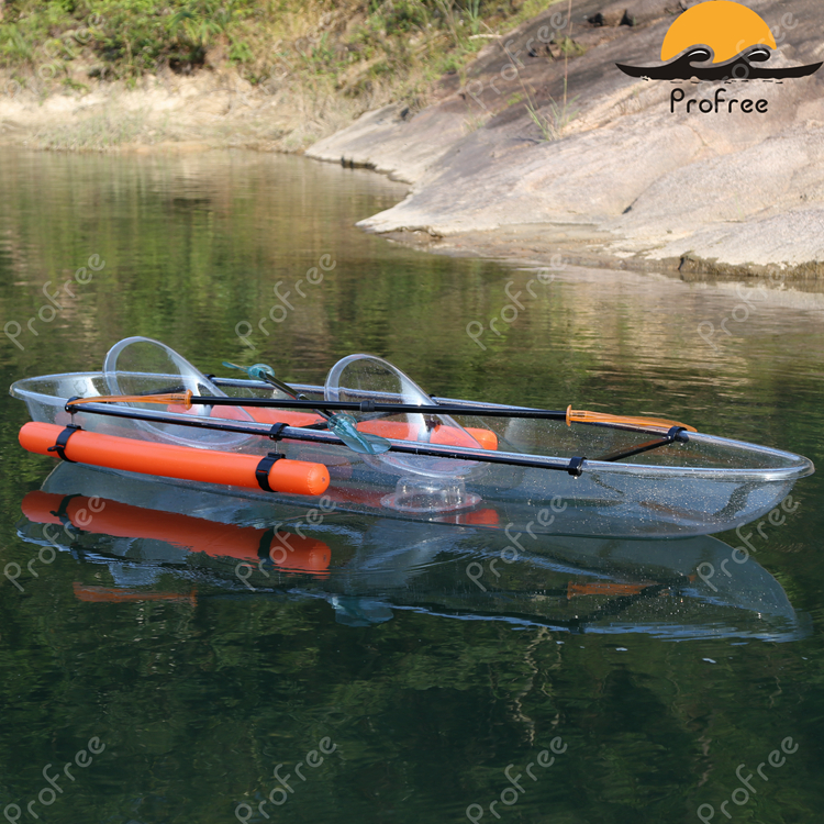 double seater 100% transparent kayak clear kayak canoe kst 4a
