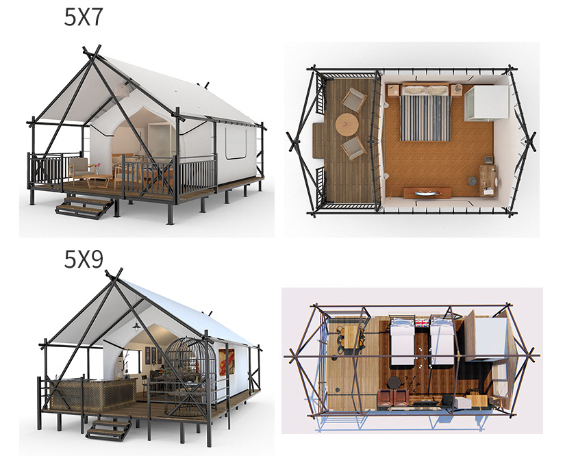 outdoor waterproof luxury hotel tent resort hotel glamping tent safari tent