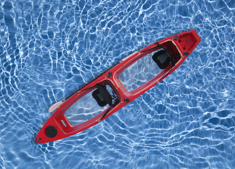 single seater transparent bottom kayak clear bottom kayak