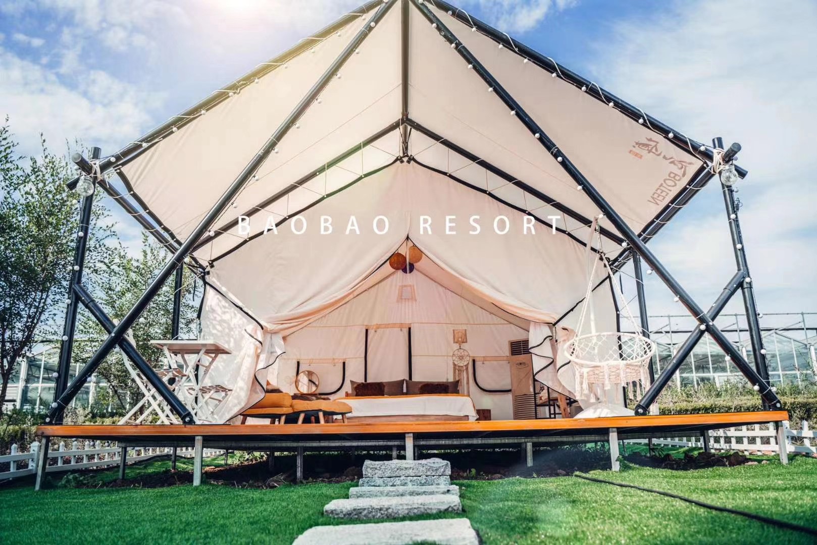 outdoor waterproof luxury hotel tent resort hotel glamping tent safari tent