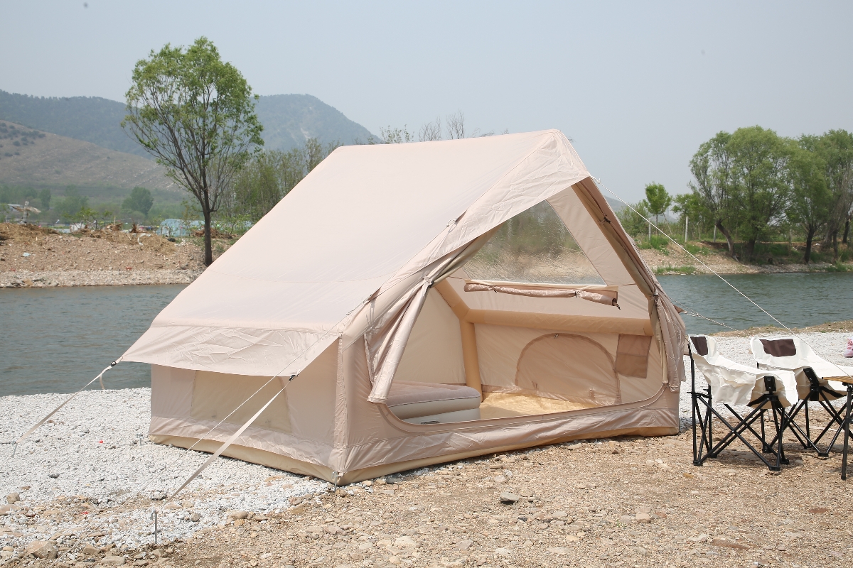 2025 cheap cotton outdoor air inflatable tent oxford fabric automatic tent inflatable tent for camping