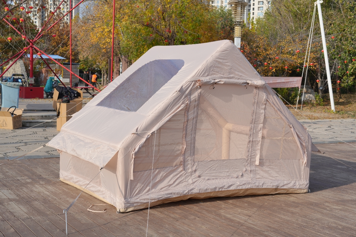 2025 cheap cotton outdoor air inflatable tent oxford fabric automatic tent inflatable tent for camping