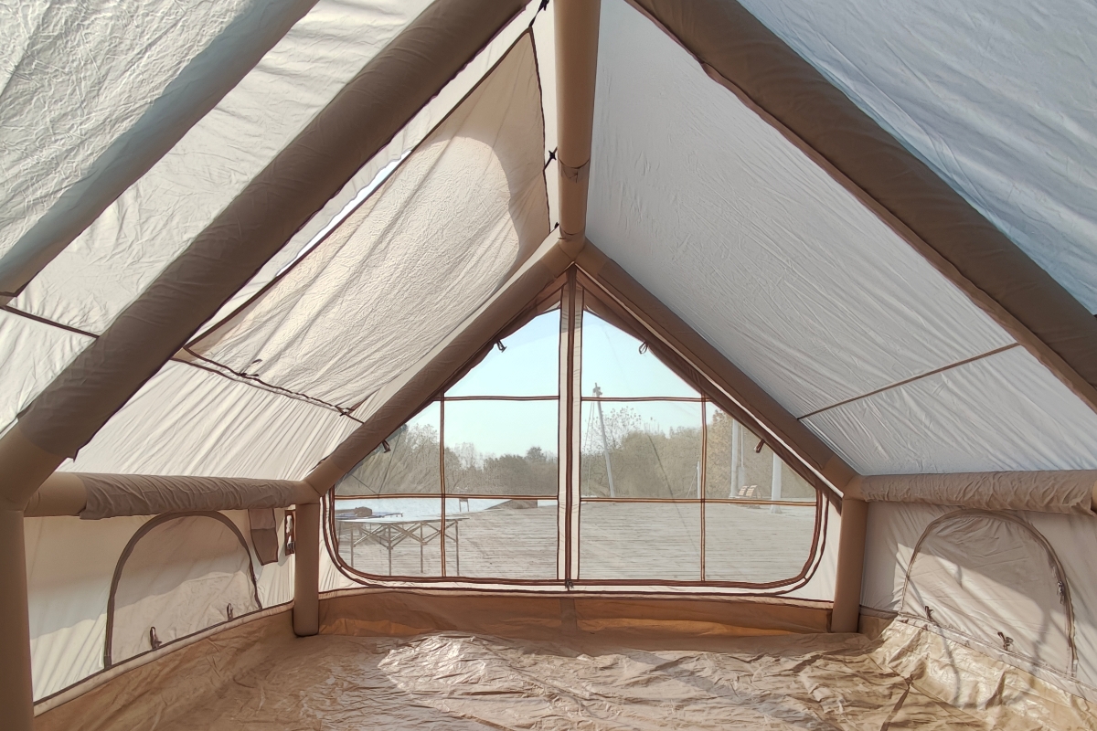 2025 cheap cotton outdoor air inflatable tent oxford fabric automatic tent inflatable tent for camping