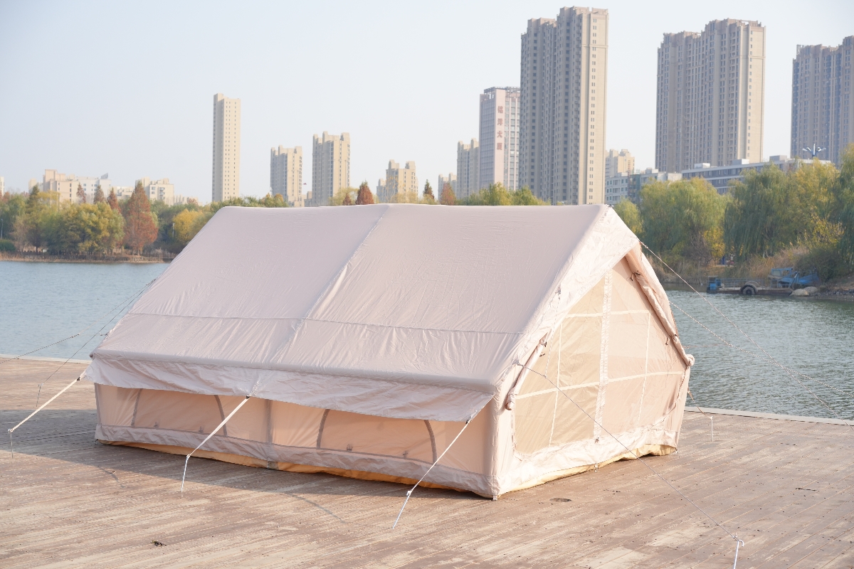 2025 cheap cotton outdoor air inflatable tent oxford fabric automatic tent inflatable tent for camping