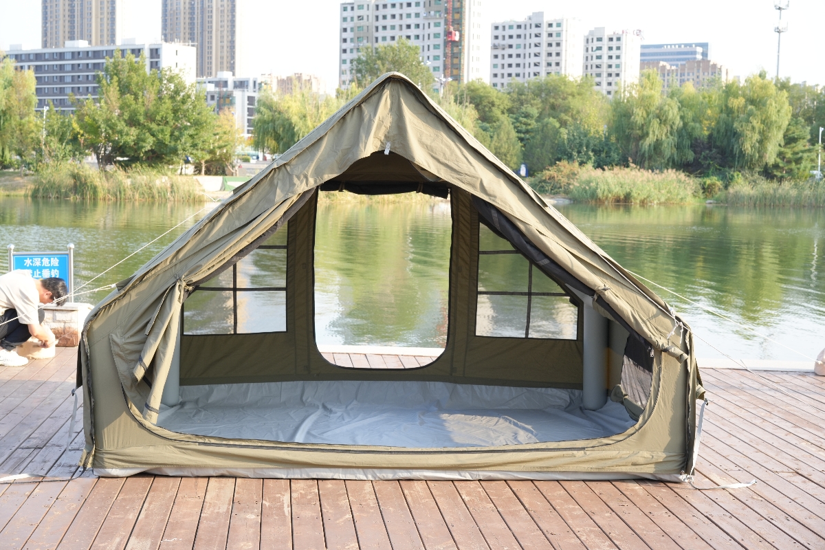 2025 cheap cotton outdoor air inflatable tent oxford fabric automatic tent inflatable tent for camping