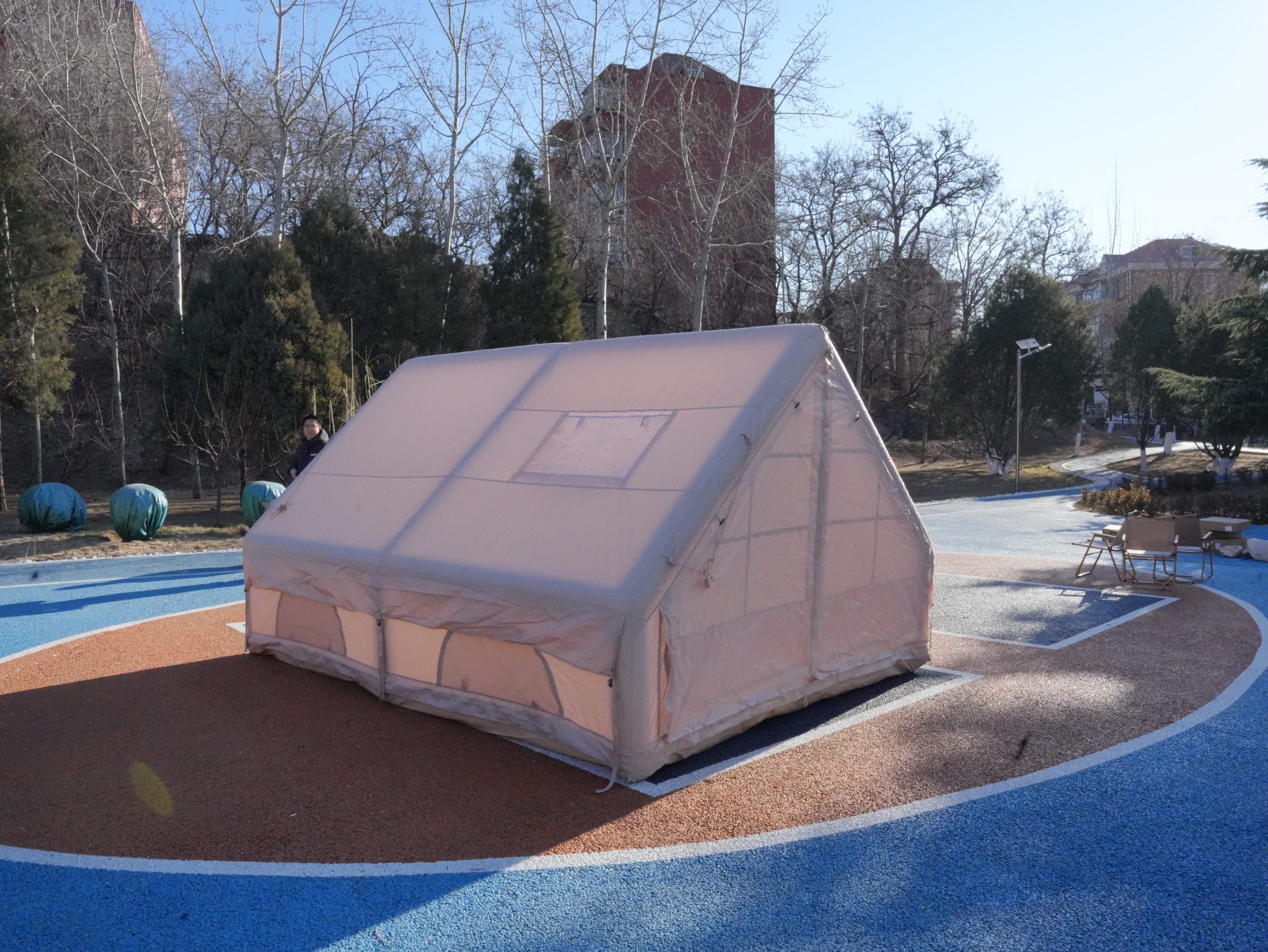 2025 cheap cotton outdoor air inflatable tent oxford fabric automatic tent inflatable tent for camping