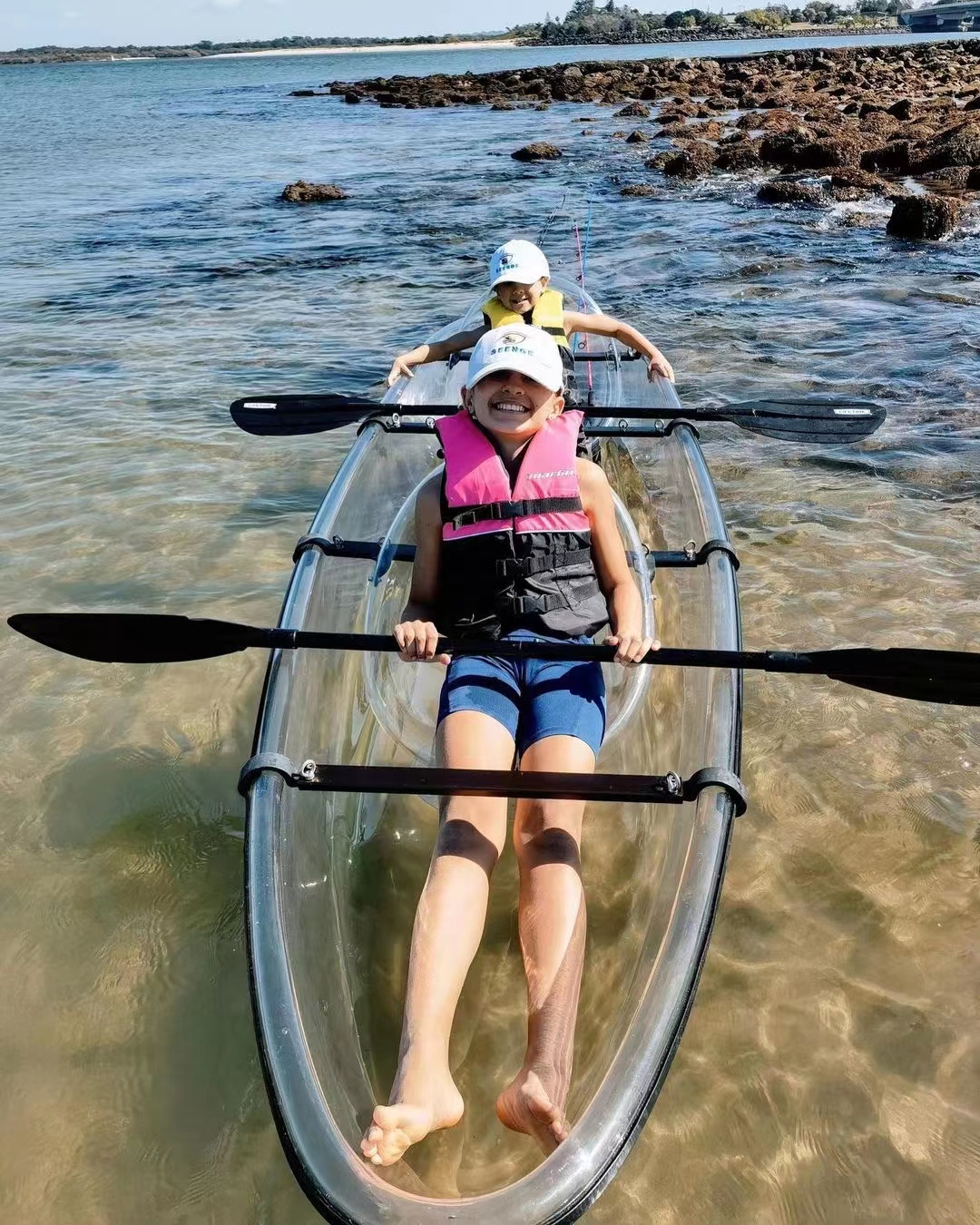 double seater 100% transparent kayak clear kayak canoe kst 4a