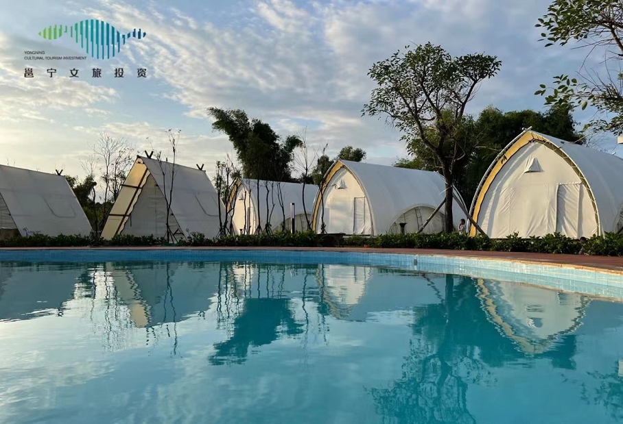 2025 new design sailboat shape glamping tents