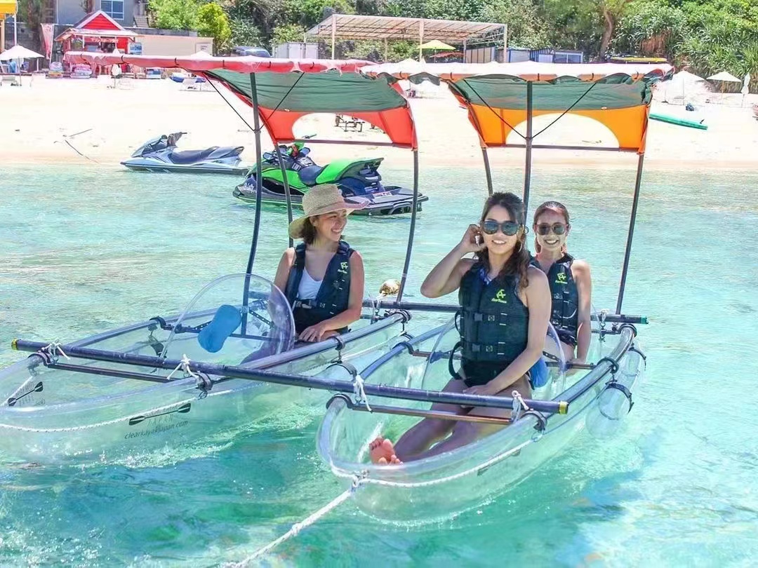 double seater 100% transparent kayak clear kayak canoe kst 4a