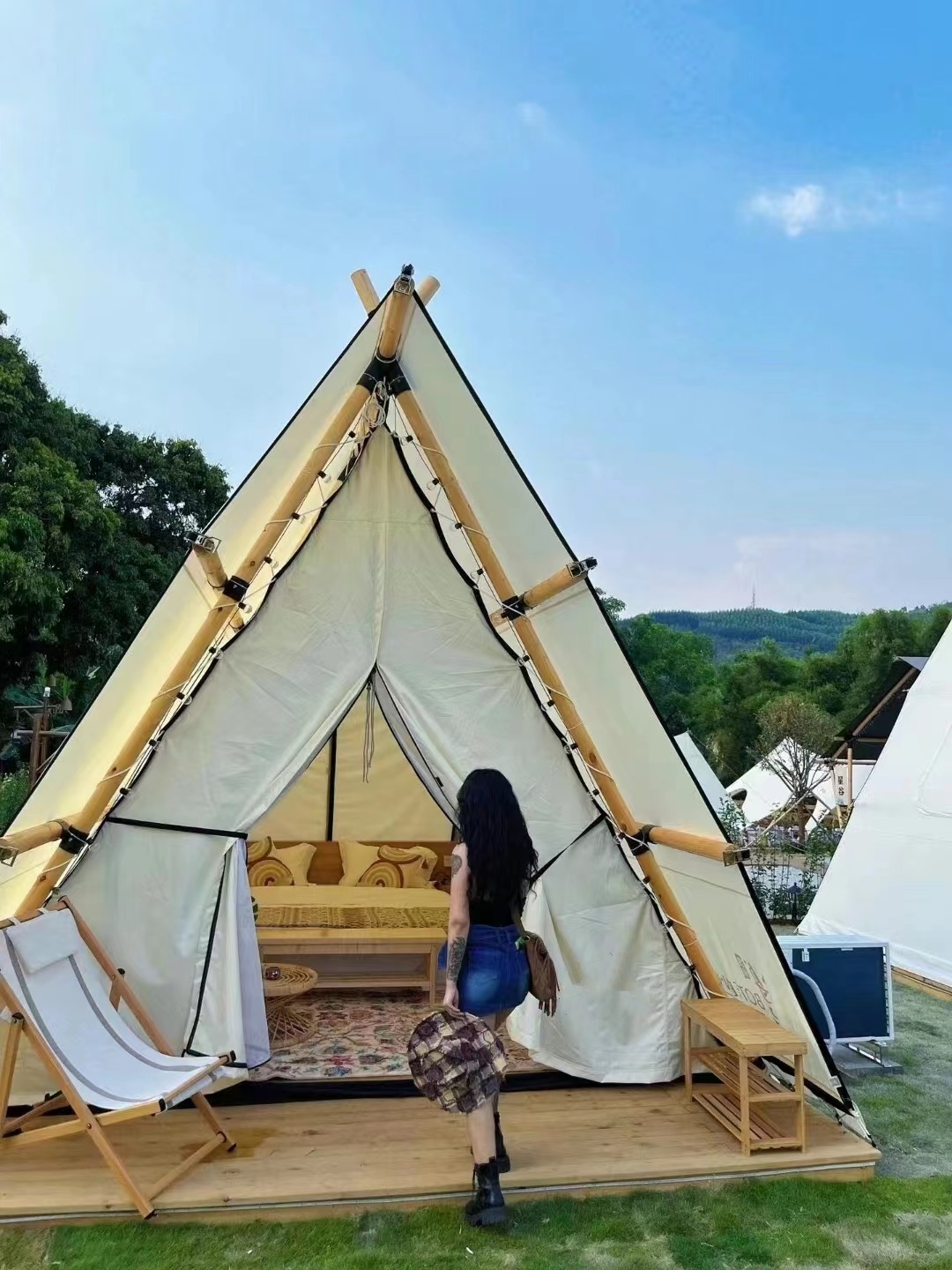 a frame tent cotton canvas glamping safari luxury tent a frame luxury hotel tent
